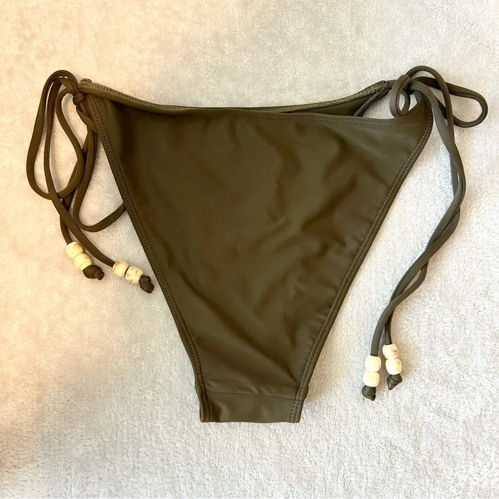 Faithfull the Brand Ada Bikini Bottom Khaki Size XS